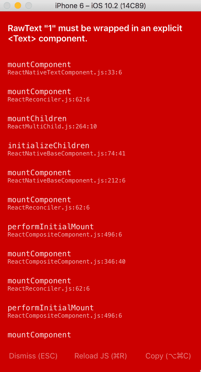 react native rawtext error