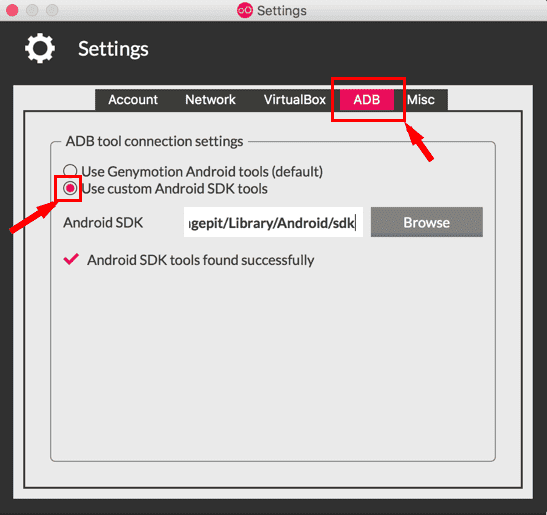 android genymotion device not found 03